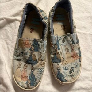 Toms Kids Slip-On Shoes - Disney Princess Blue and Cream Cinderella